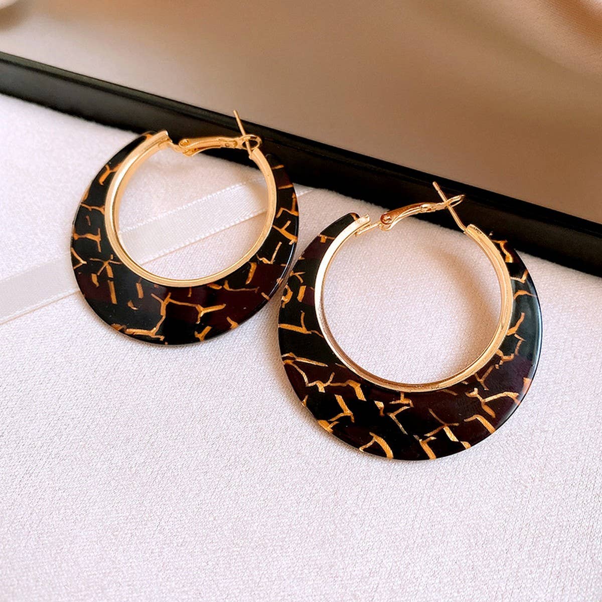 LEOPARD GEOMETRIC VINTAGE EARRINGS_CWAJE2463