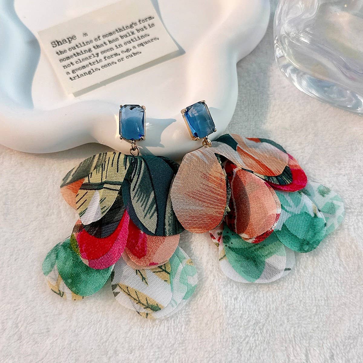 HANDMADE LAYERED FLORAL TASSEL EARRINGS FOR WOMEN_CWMM6253