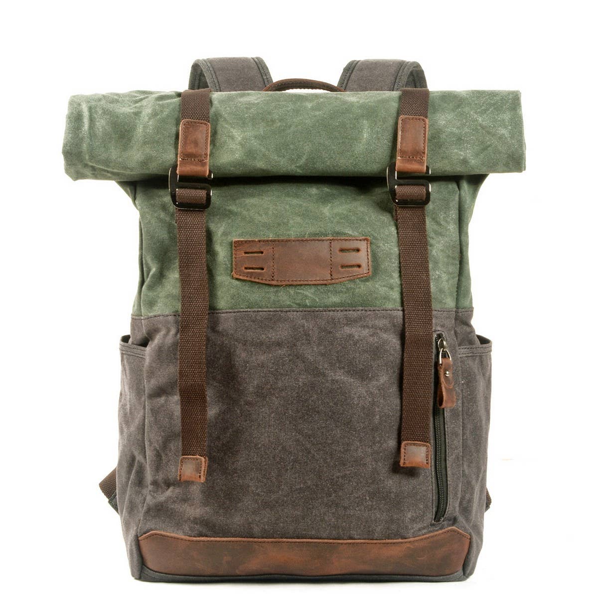 Vintage Waxed Canvas Hiking Backpack_Cwab5525