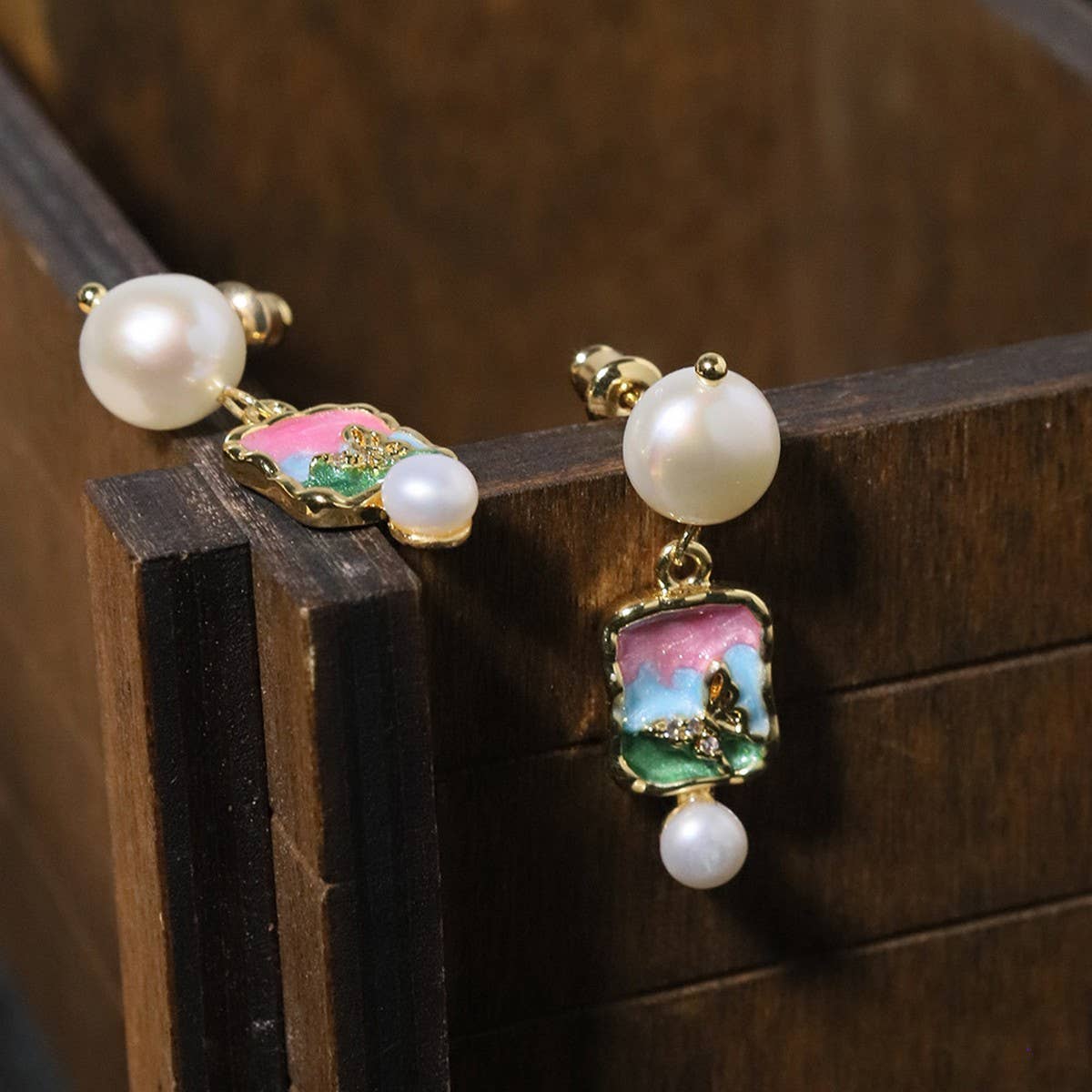 NEW NATURAL PEARL VINTAGE EARRINGS FOR WOMEN_CWAJE3793