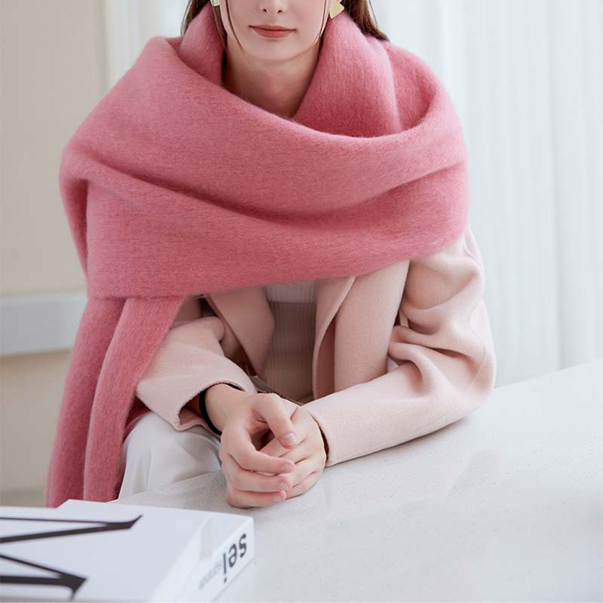 COZY SOLID SCARF WINTER THICK WARM WRAP_CWASC2692