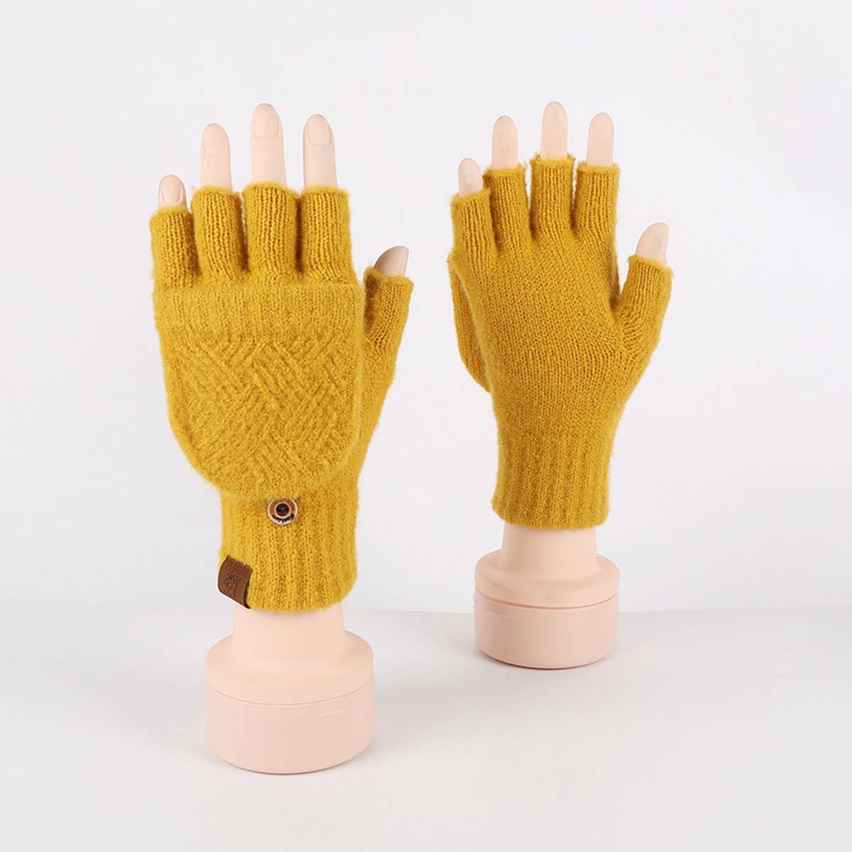 Winter Cold Protection Warm Half Finger Gloves_Cwmm2884