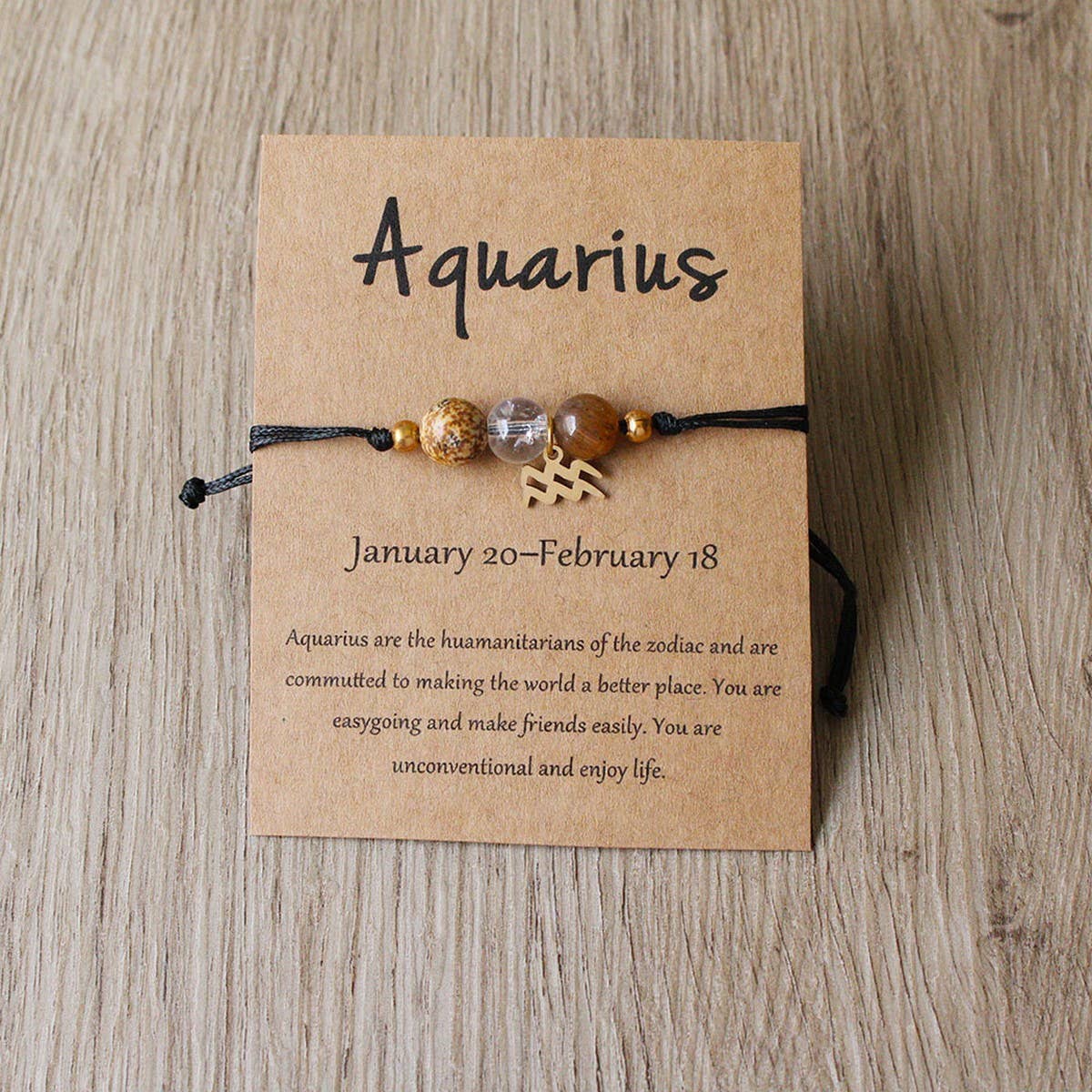 Handmade Zodiac Adjustable Crystal Bracelet_Cwmm11259