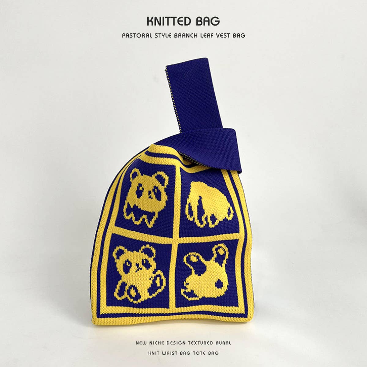 Cartoon Animal Series Knitted Handbag_Cwab2372