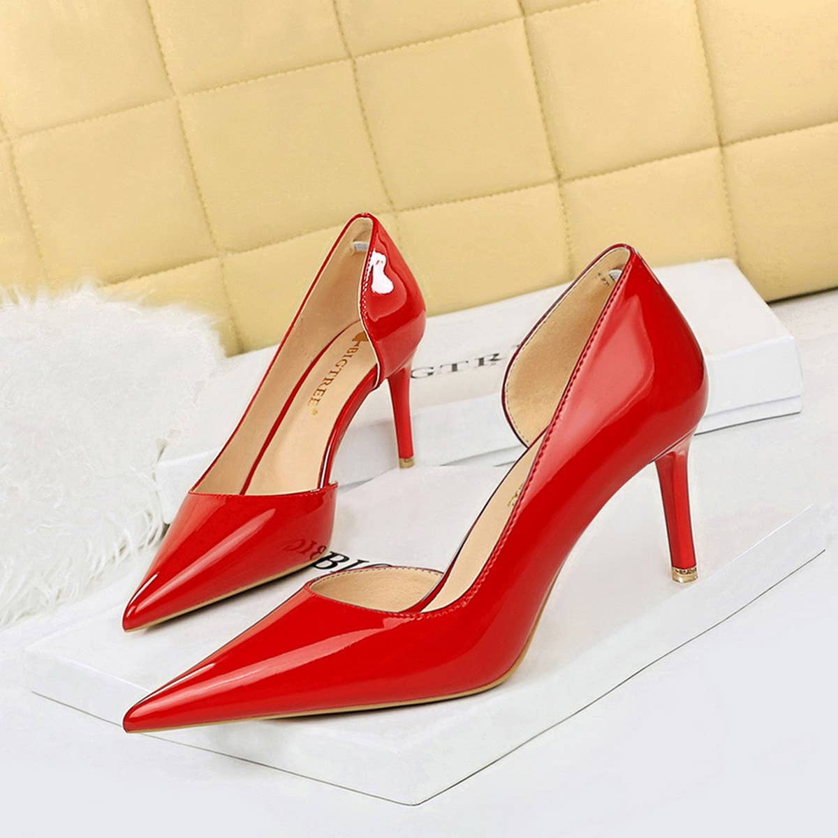 GLOSSY SHALLOW POINTED TOE SEXY HIGH HEELS_CWSHH0061