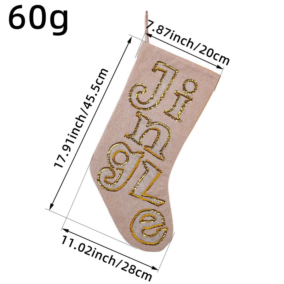 SEQUINED LETTER CHRISTMAS STOCKING CANDY BAG_CWMS1457