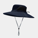 NYLON QUICK DRY WIDE BRIM SUN HAT FOR HIKING_CWAH3893