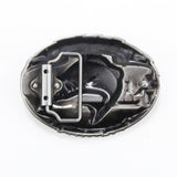 Western Style Bull Head Belt Buckle_Cwabe0427