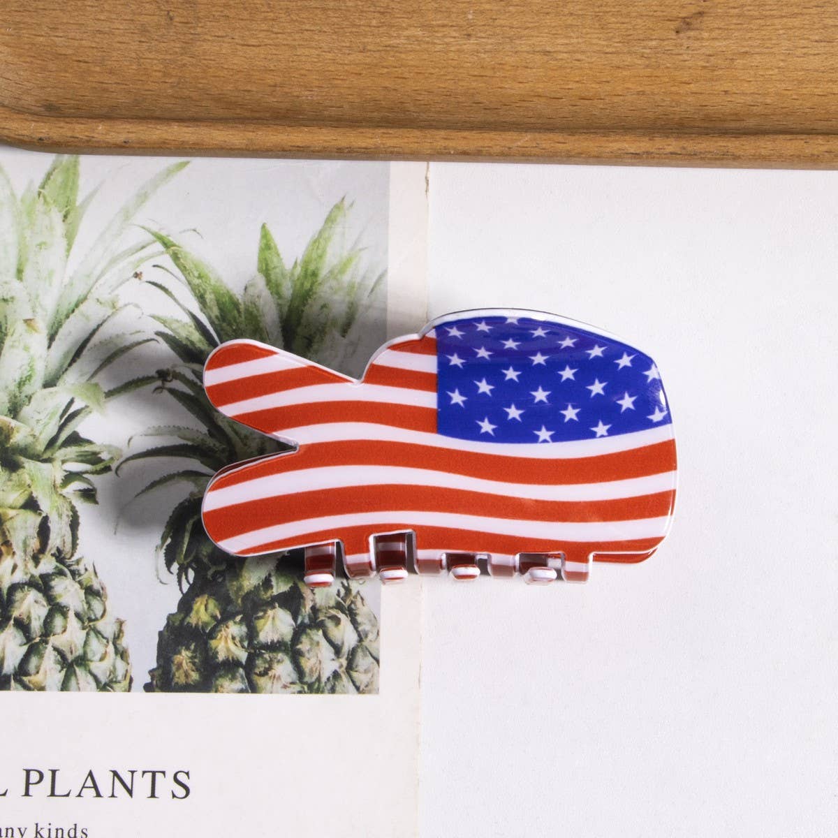 Usa Flag Hair Claw, Creative Patriotic Back Clip_Cwaha1265