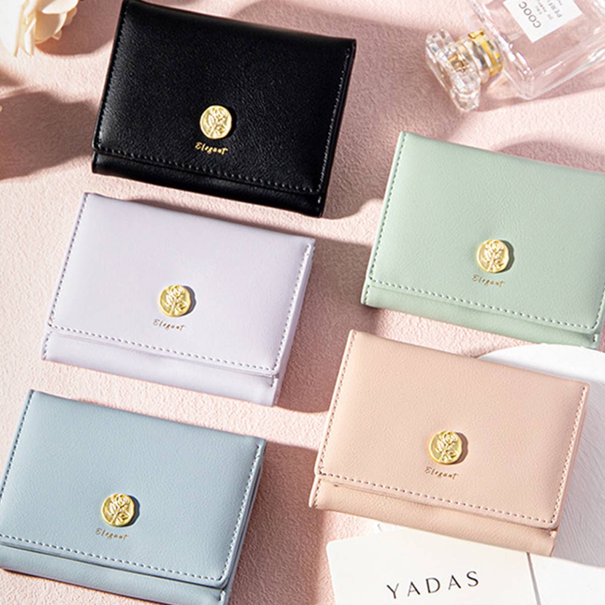 Simple Rose Design Wallet With Hand Strap_Cwab06239
