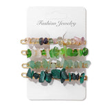 Cwaha5649_Natural Gravel Multi-Color Hair Clip Set