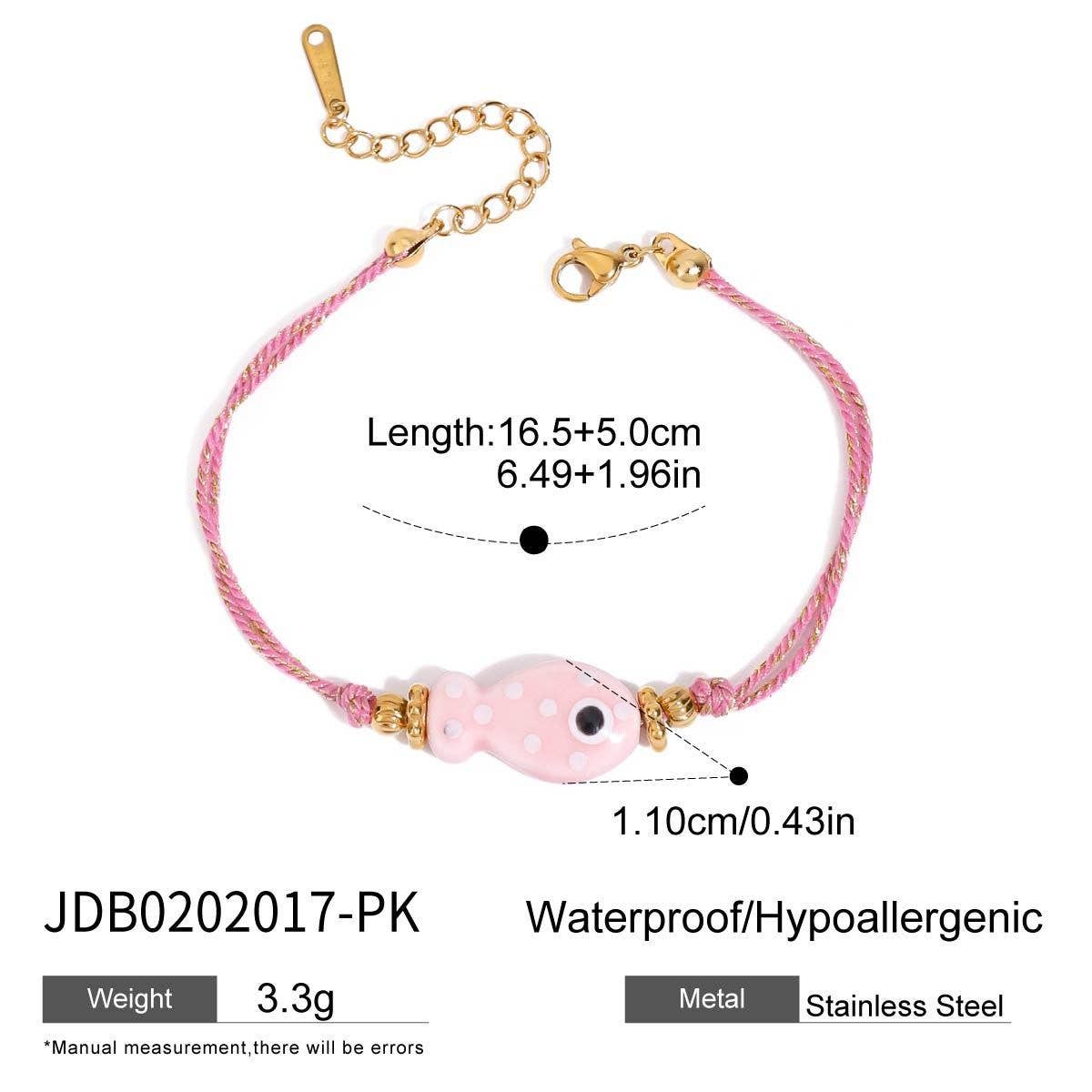 OCEAN STYLE 18K GOLD STEEL WHITE CERAMIC BRACELET_CWAJE4676