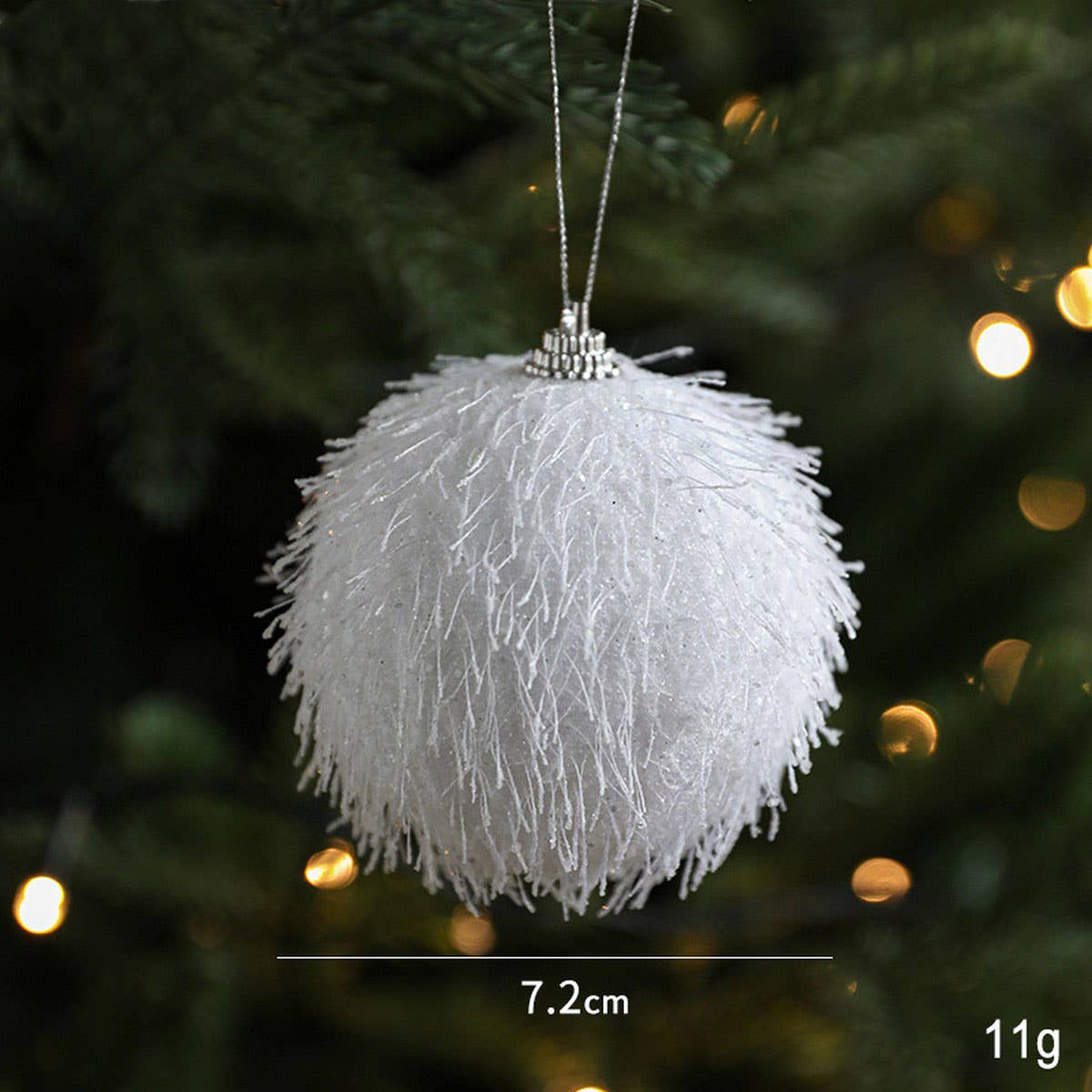 White Petal Foam Xmas Ball Tree Hanging Decor_Cwmm9676