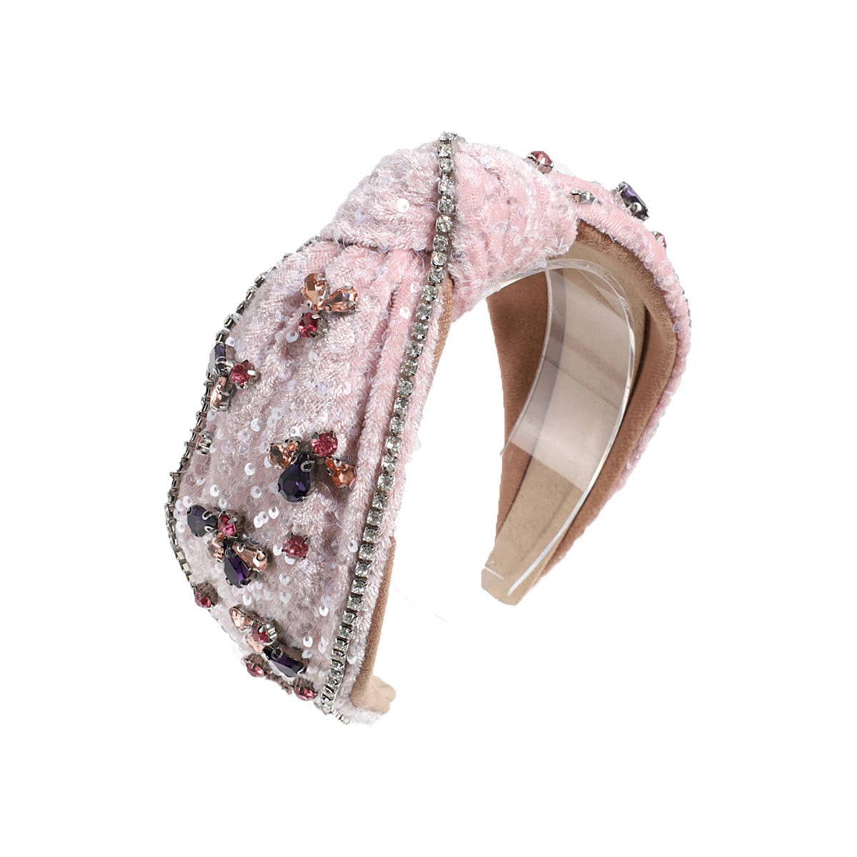 Vintage Rhinestone Flower Headband