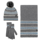 Winter Warm Outdoor Knitted Scarf Three-Piece Set_Cwmm2800