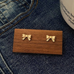 EXQUISITE AND FASHIONABLE METAL BOW EARRINGS_CWAJE2994