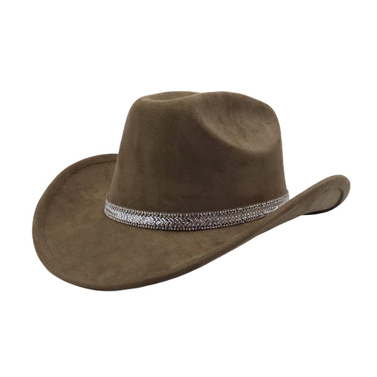 SOFT SUEDE FEDORA HAT WESTERN COWBOY STYLE_CWAH04419