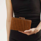 Vintage Rattan Acrylic Clutch Chain Shoulder Bag_Cwab5865