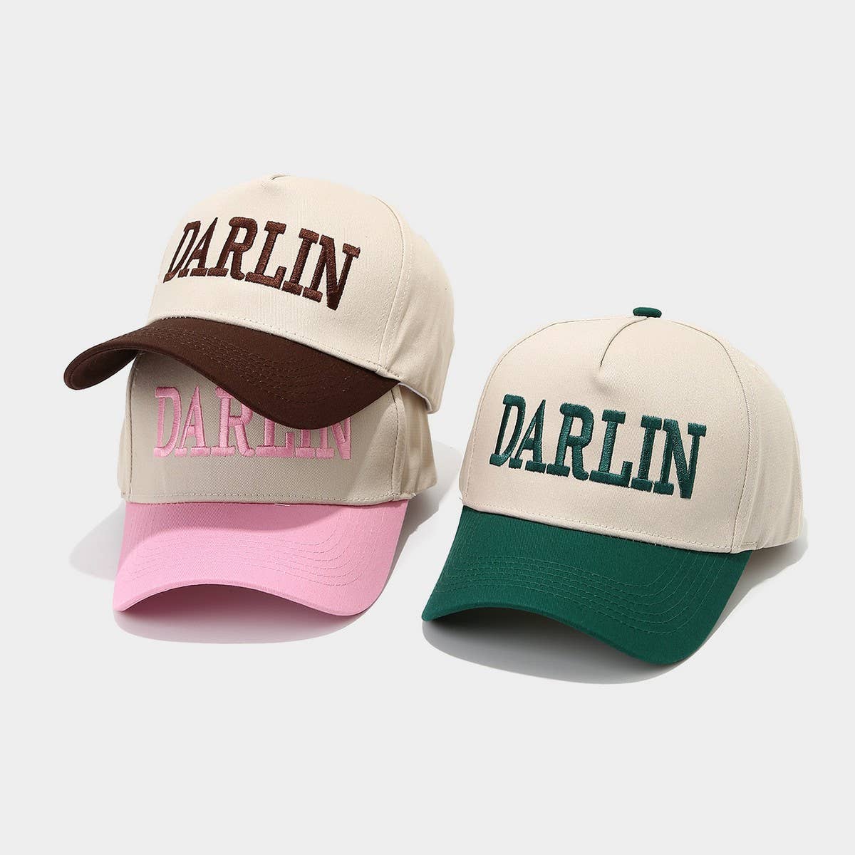 Vintage Darlin Embroidery Trucker Baseball Cap_Cwah04661