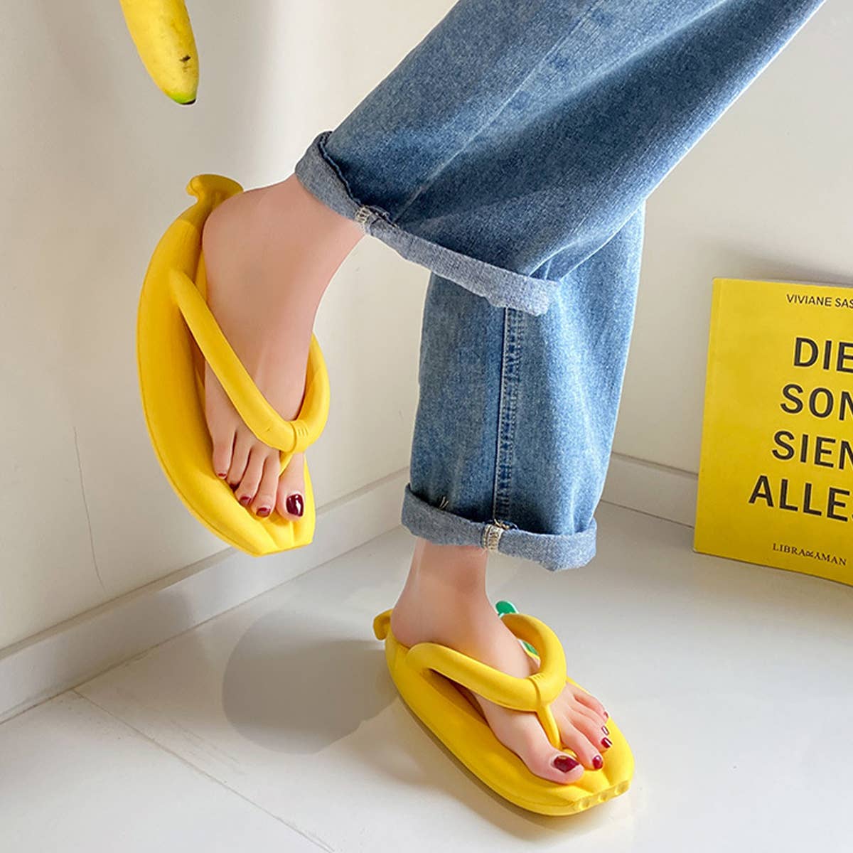 EVA NEW BANANA FLIP FLOPS SOFT AND COMFORTABLE_CWSHS0681