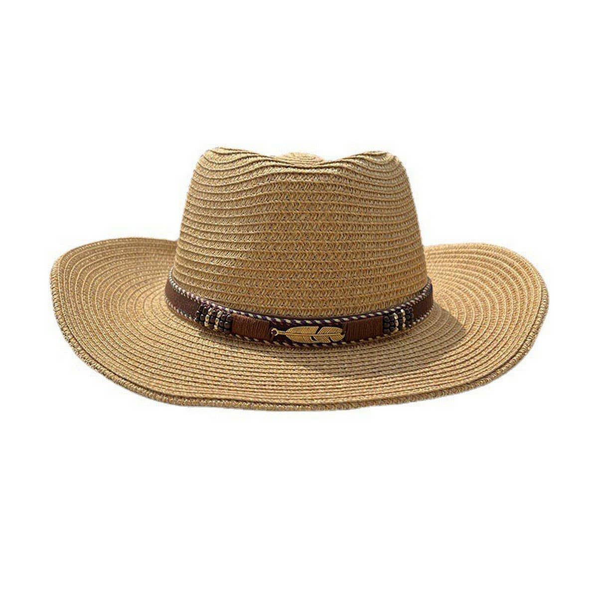 SUMMER TRAVEL SUN PROTECTION STRAW HAT_CWAH3446