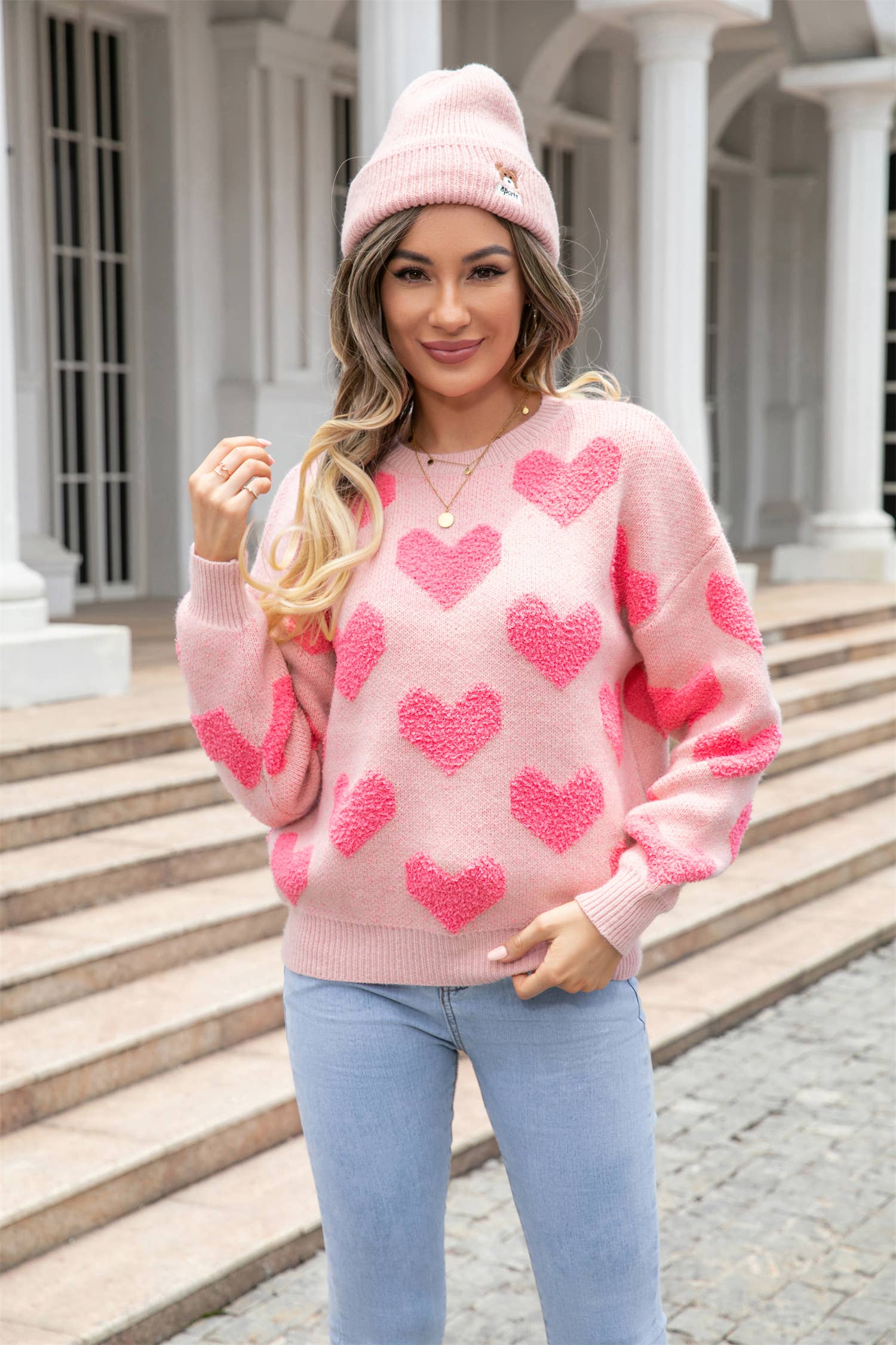 Valentines Day Pullover Sweater With Heart