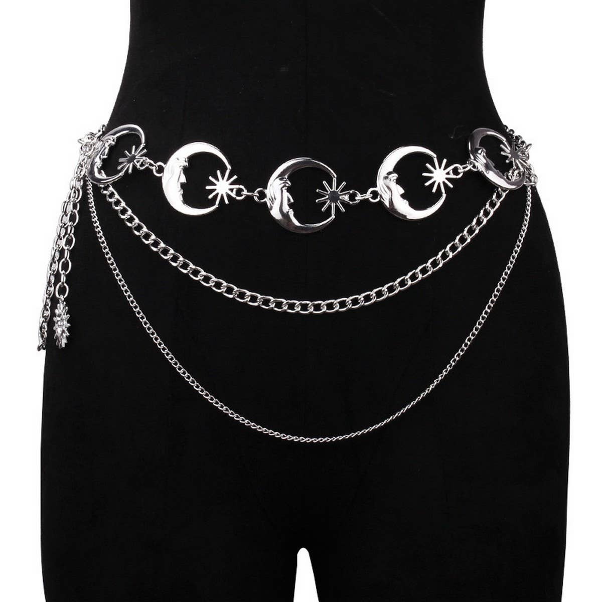 METAL SUNFLOWER WAIST CHAIN BODY CHAIN_CWMM0650