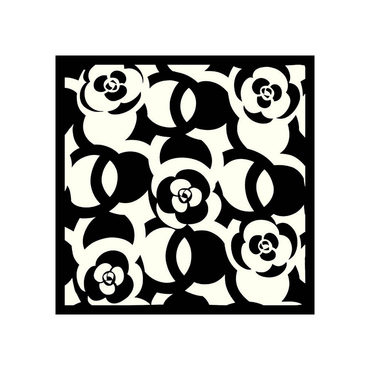 FLORAL SATIN SCARF FOR COMMUTING SUN PROTECTION_CWASC1163