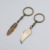 CREATIVE BRONZE WINGS FEATHER KEYCHAIN_CWMM4773