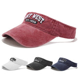 EMBROIDERED VISOR HAT RETRO TRENDY SUNSHADE CAP_CWAH3301