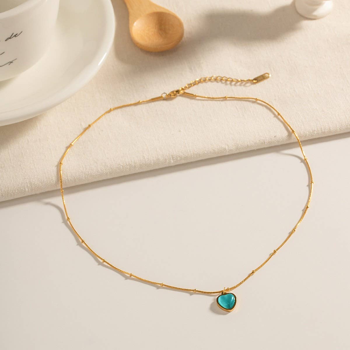 SMALL FRESH CATS EYE STONE SIMPLE NECKLACE_CWAJE1423