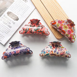 Cwaha1419_Acetic Acid Plant Flowers Irregular Hair Claw Clip