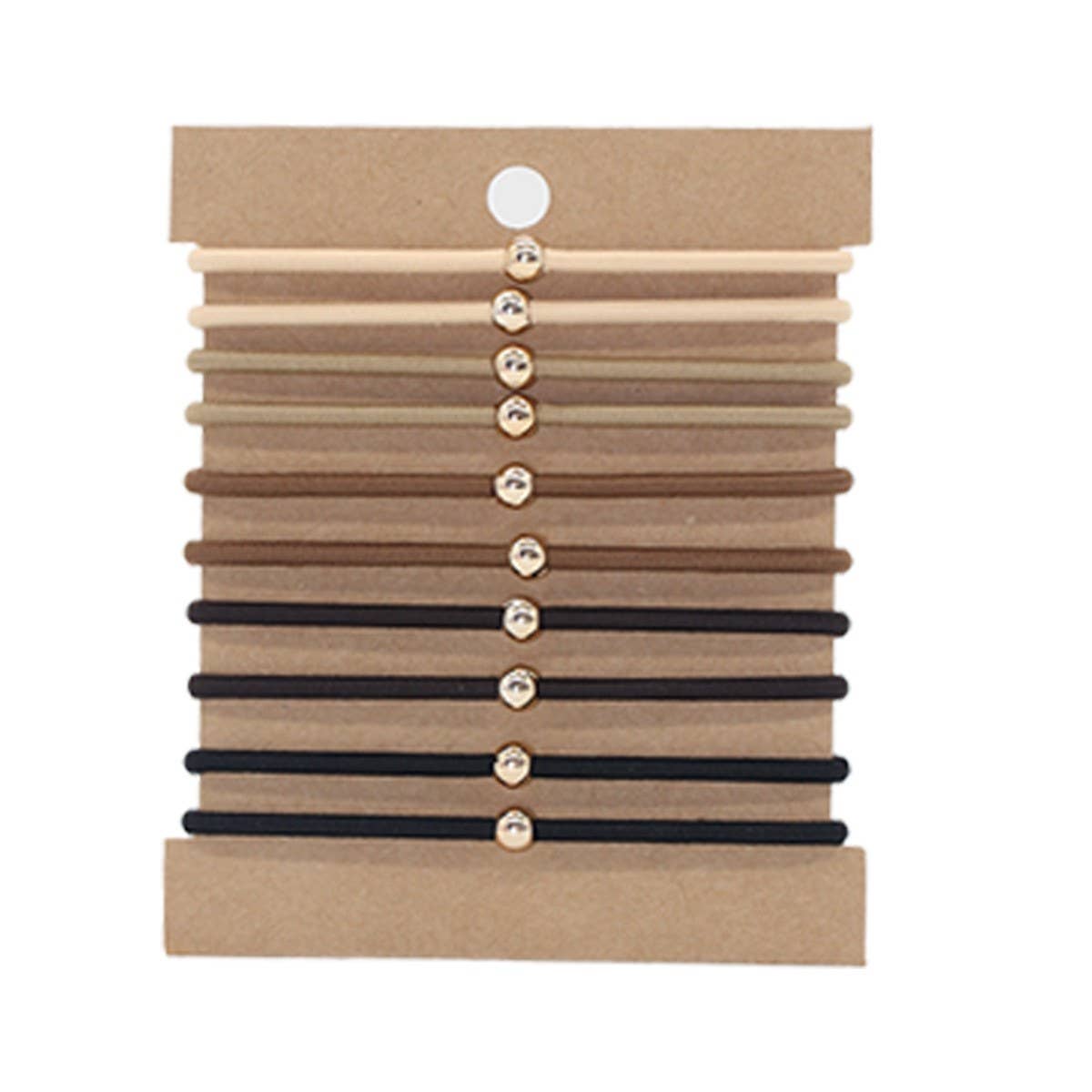 10 CLIP ON THREADED HAIR SCRUNCHIES_CWAHA2723