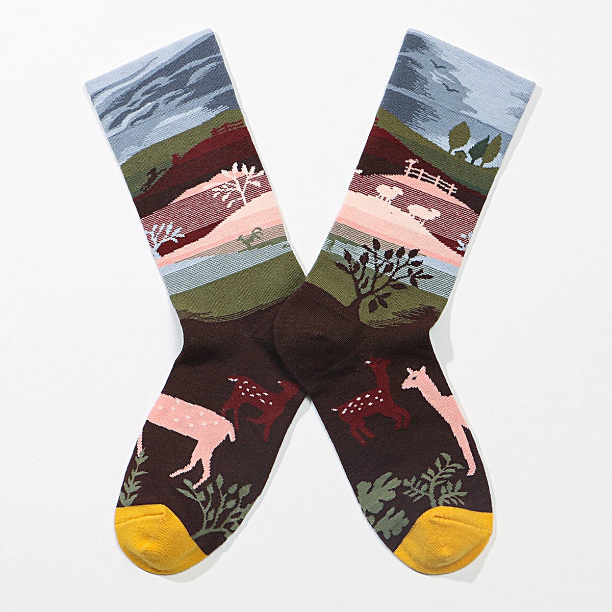 CARTOON JACQUARD SNOWBOARDING SOCKS_CWMS0198