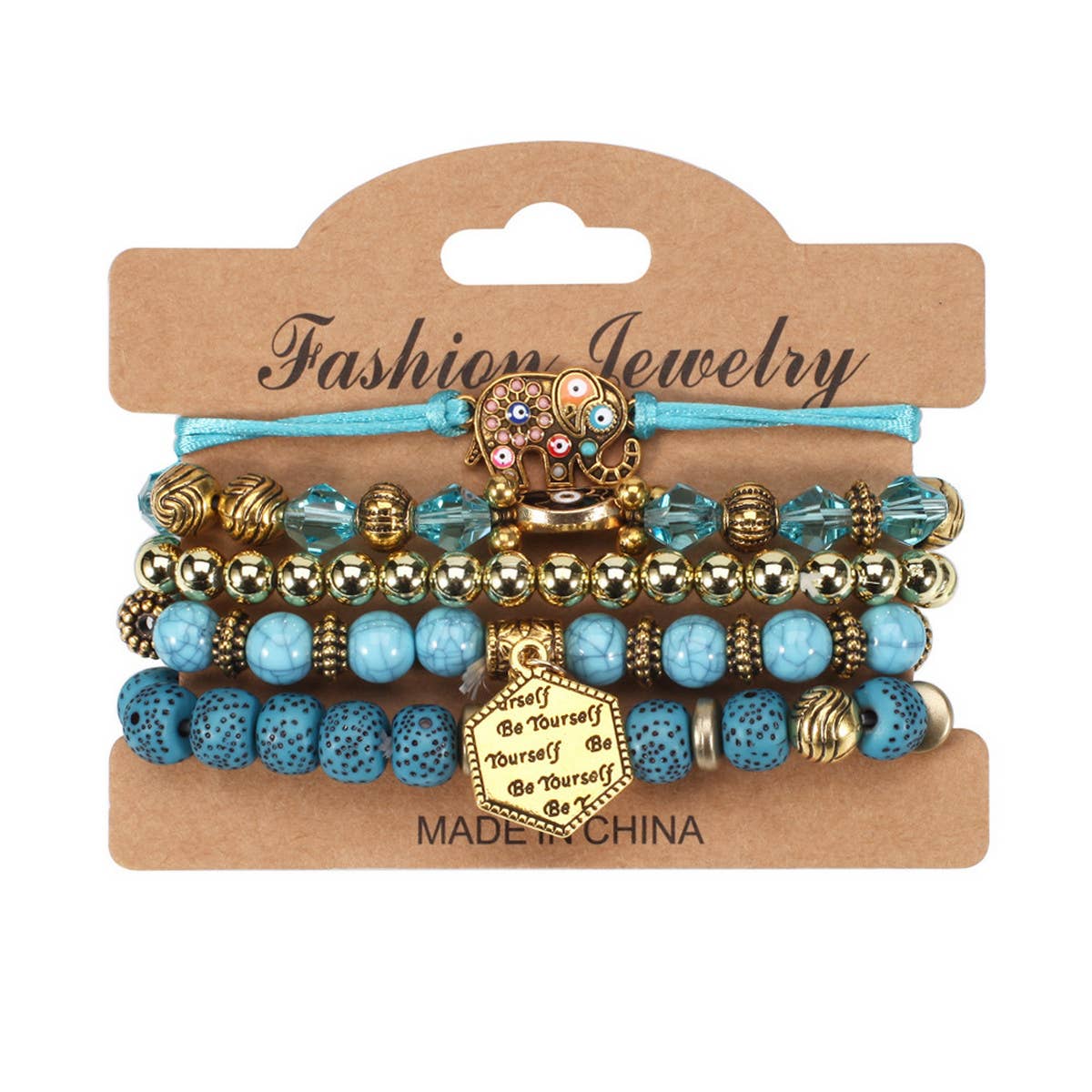 BOHEMIAN ELEPHANT LAYERED BRACELET_CWAJE2218