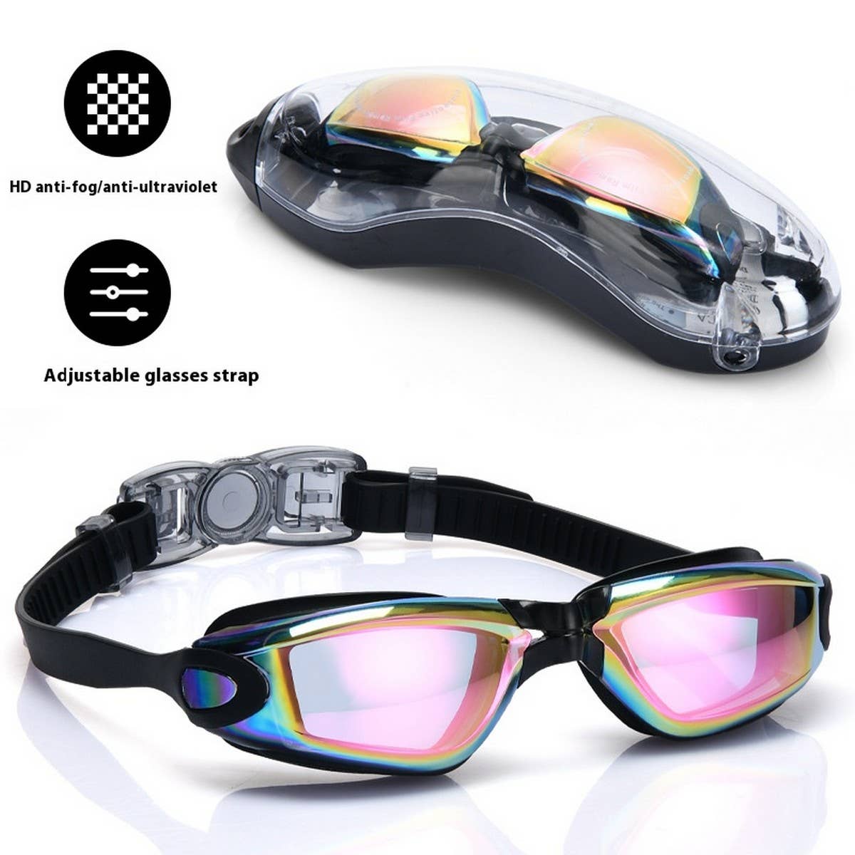 KIDS SWIM GOGGLES HD MIRROR ANTI FOG WATERPROOF_CWASG1044