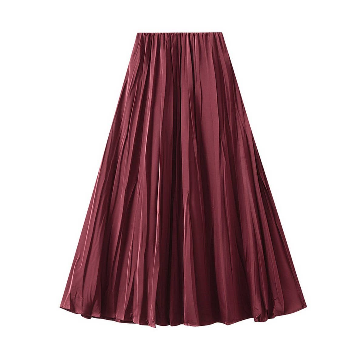 FLOWING PLEATED A LINE SKIRT WITH WIDE SWING_CWBMS0299