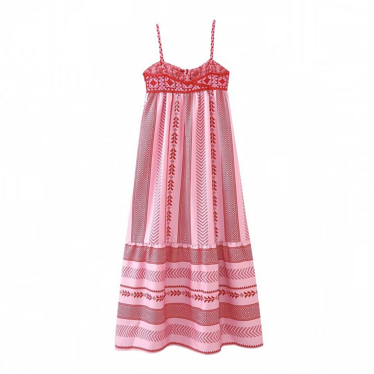 Vintage Crochet Patchwork Knit Dress Boho Chic_Cwdmd5799