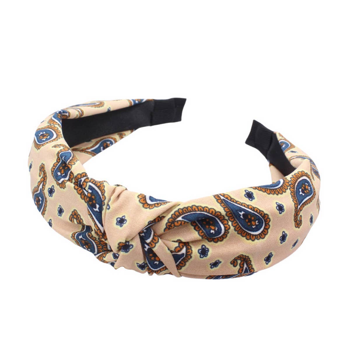 SIMPLE WIDE BRIMMED FABRIC PRINTED HEADBAND_CWAHA1687