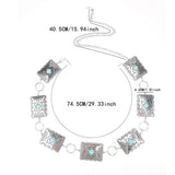Vintage Geometric Square Women'S Waist Chain_Cwabe0624