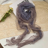 Trendy Sheer Polka Dot Scarf Neck Shawl_Cwasc02985