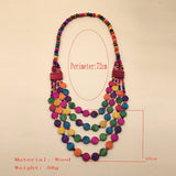 HANDMADE WOODEN BEADED MULTI LAYERED NECKLACE_CWMM4932