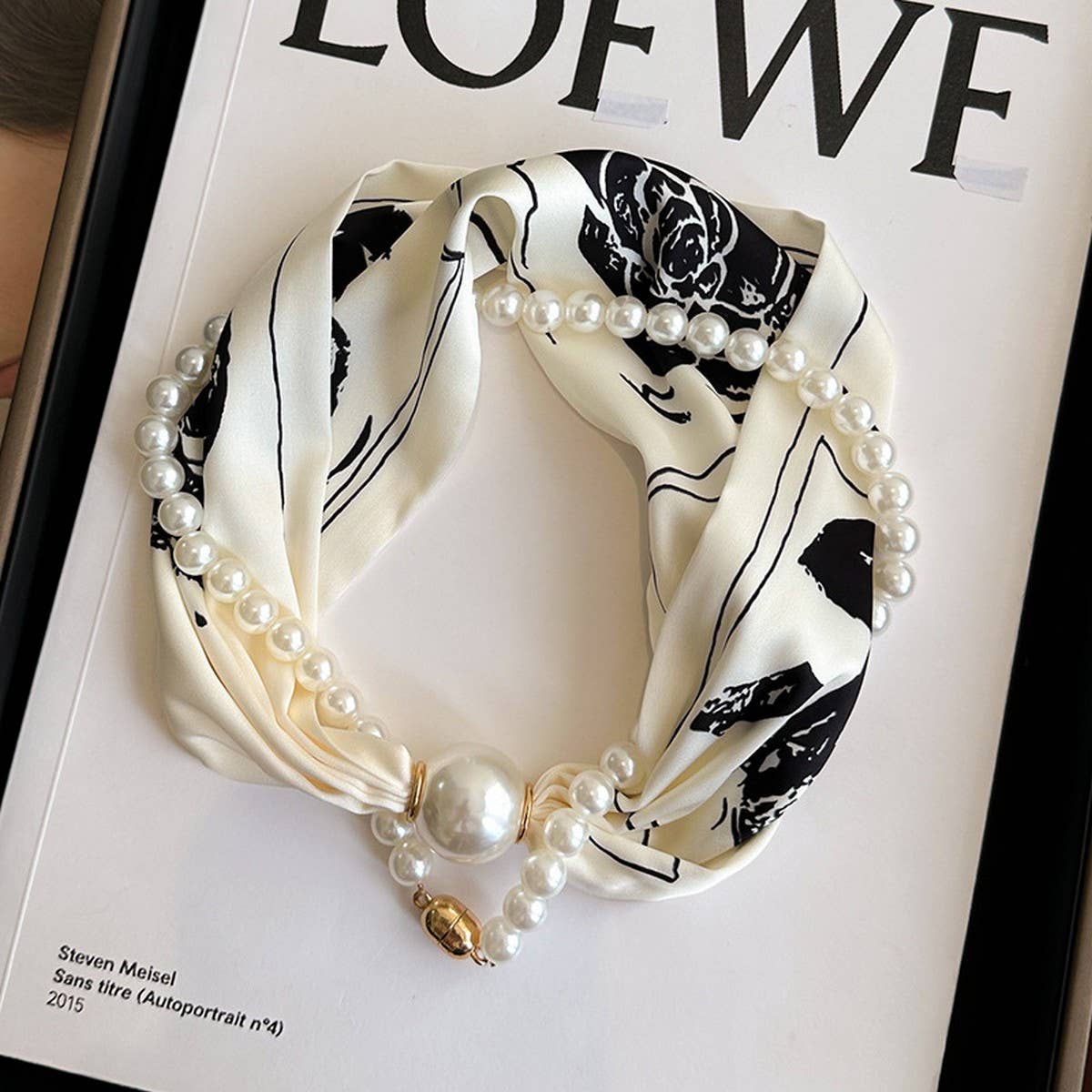 Pearl Magnetic Scarf Necklace For Shirts_Cwasc03932