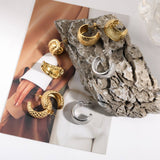 STAINLESS STEEL MIRROR GEOMETRIC HOLLOW EARRINGS_CWAJE5113