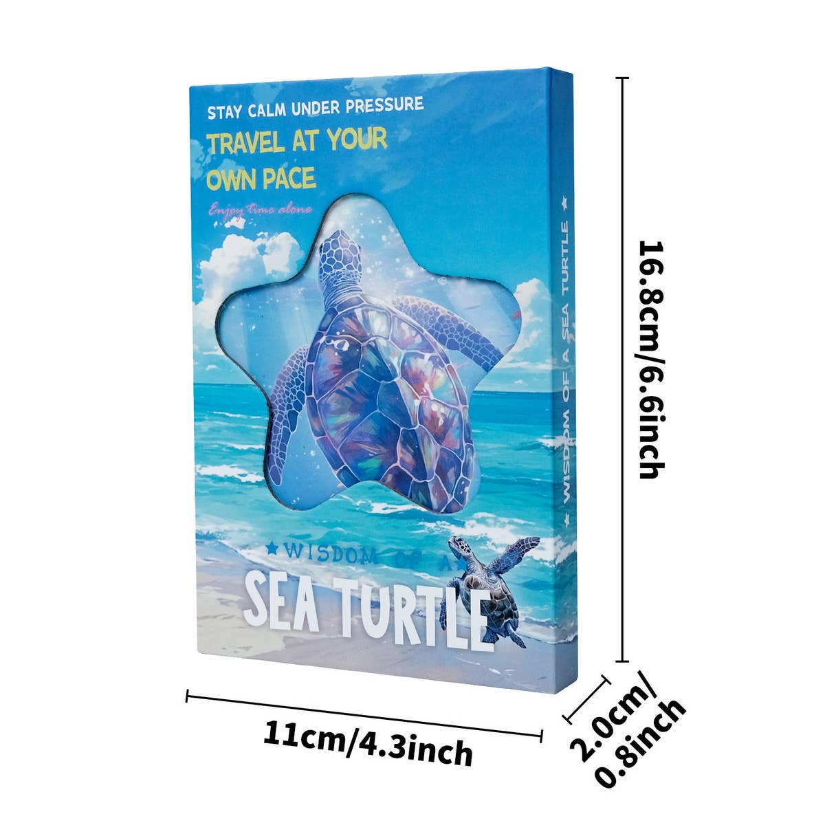 BLUE WAVE TURTLE COVER HARD SHELL NOTEBOOK_CWMM1849