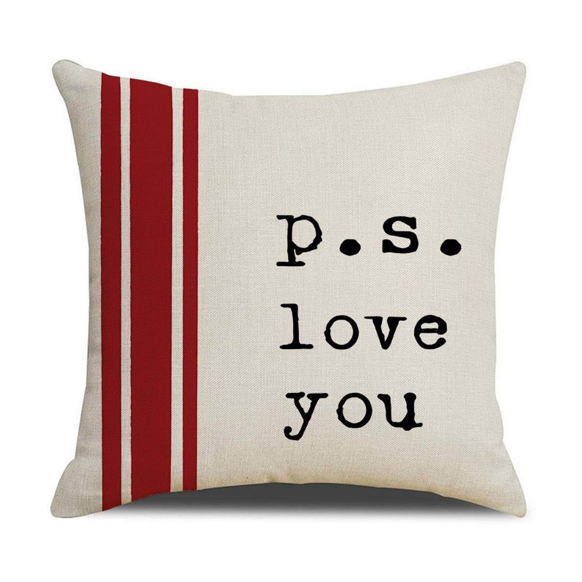 Valentines Day Letter Print Home Pillowcase_Cwmm0774