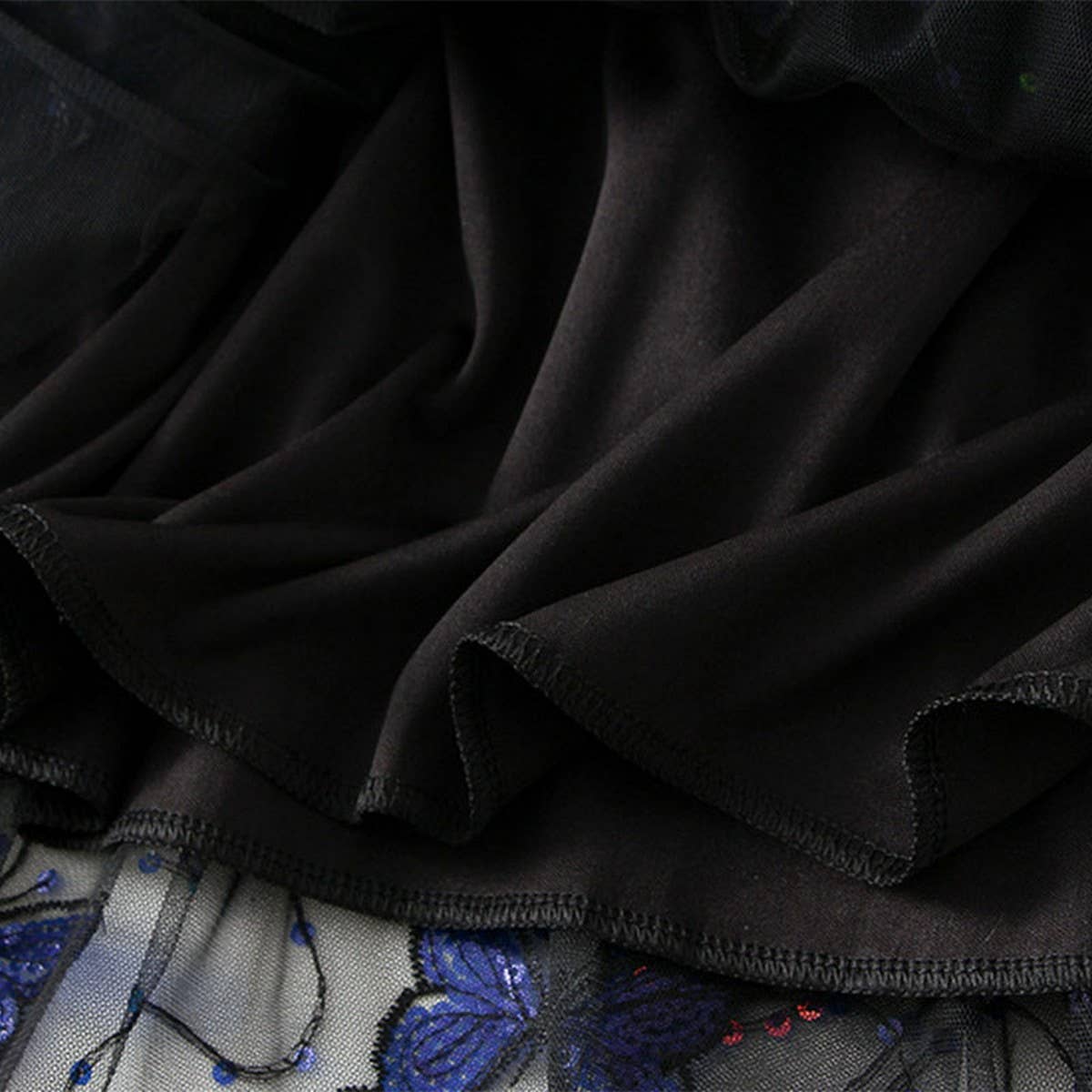 SEQUIN BUTTERFLY TULLE MIDI SKIRT_CWBMS0336