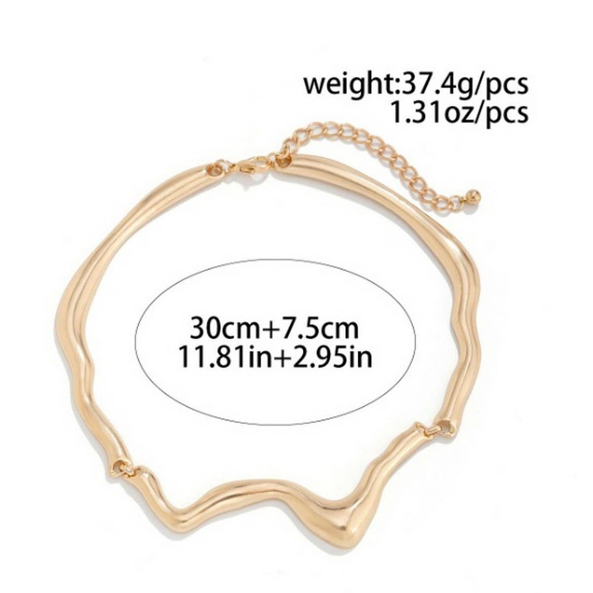 NEW COLD STYLE GEOMETRIC TWISTED DESIGN NECKLACE_CWMM3132