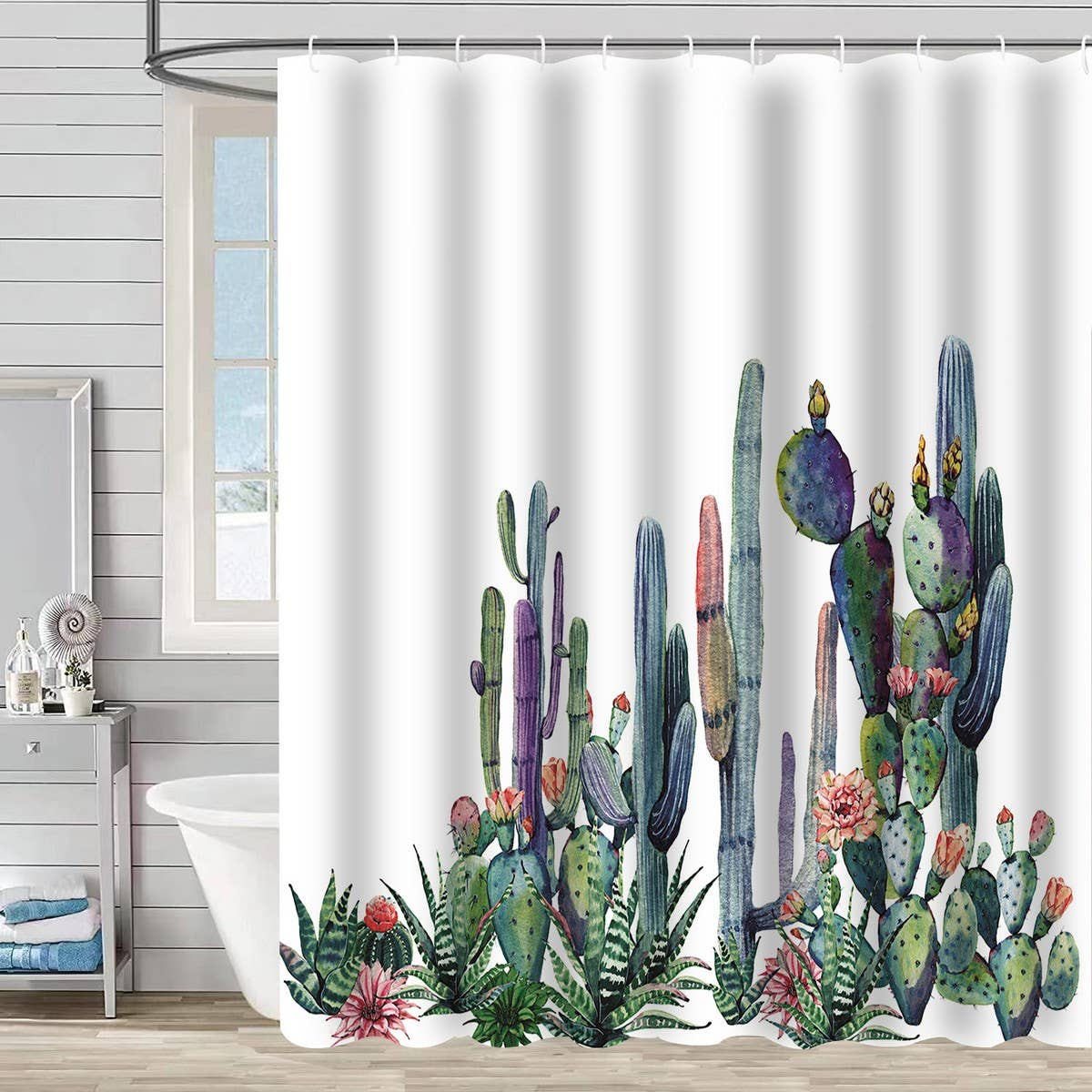 PLANT AND FLOWER WATERPROOF SHOWER CURTAIN_CWMM1795