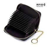 Zipper Key Case Genuine Leather Card Holder_Cwab3870